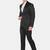 Men black solid single-breasted two-piece suit