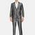 Men grey single-breasted tailored-fit 2-piece formal suit
