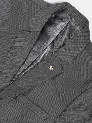 Men grey single-breasted tailored-fit 2-piece formal suit 2