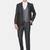 Men single-breasted reversible waistcoat three-piece suit