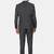 Men single-breasted reversible waistcoat three-piece suit