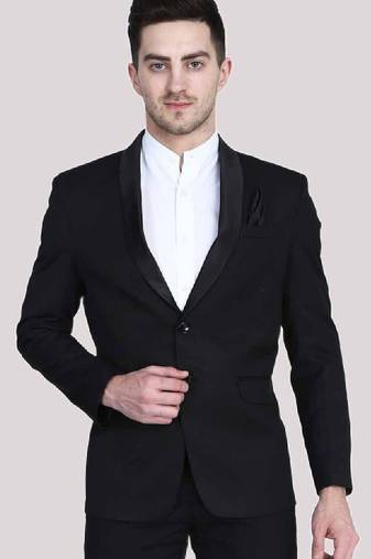 Men single-breasted slim-fit two-piece suit