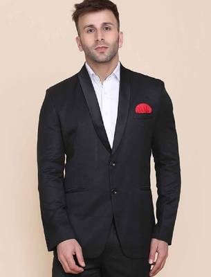 Men single-breasted slim-fit two-piece suit 1