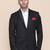 Men single-breasted slim-fit two-piece suit