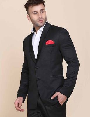 Men single-breasted slim-fit two-piece suit 3