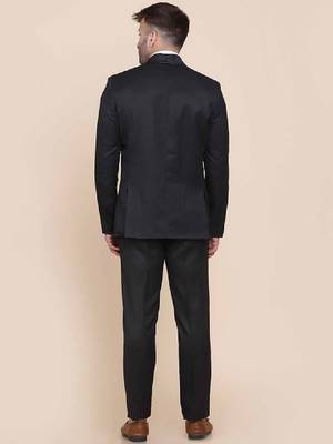 Men single-breasted slim-fit two-piece suit 4