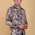Men printed slim fit single-breasted two-piece suit