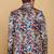 Men printed slim fit single-breasted two-piece suit