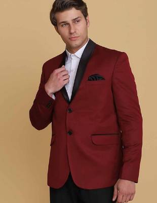 Men slim-fit single-breasted two-piece formal suit 1