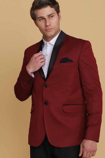 Men slim-fit single-breasted two-piece formal suit