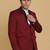 Men slim-fit single-breasted two-piece formal suit