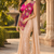 designer fendy silk blend embroidered ready to wear saree with stitched blouse 