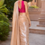 designer fendy silk blend embroidered ready to wear saree with stitched blouse 