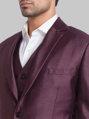 Men super slim-fit single-breasted 3-pc party suit 2