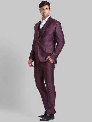Men super slim-fit single-breasted 3-pc party suit 4