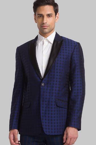 Men printed super slim-fit single-breasted two-piece formal suit