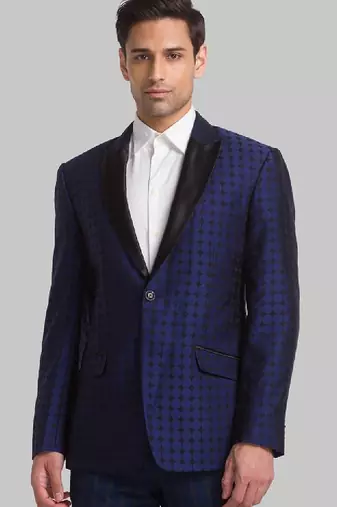 Men printed super slim-fit single-breasted two-piece formal suit