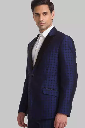 Men printed super slim-fit single-breasted two-piece formal suit