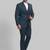 Men self design super slim fit single-breasted three-piece formal suit