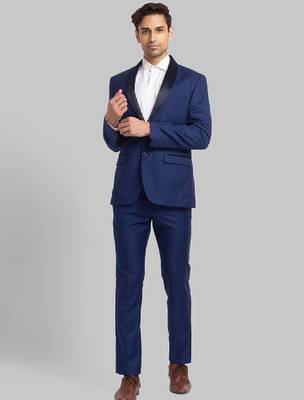 Men super slim-fit single-breasted two-piece suit 1