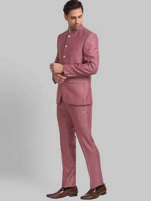Men single breasted two piece formal suit 4
