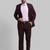 Men self design single breasted two piece formal suit