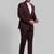 Men self design single breasted two piece formal suit