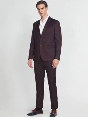 Men single-breasted 2 piece formal suit 4