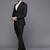 Men checked slim-fit single-breasted two-piece formal suit