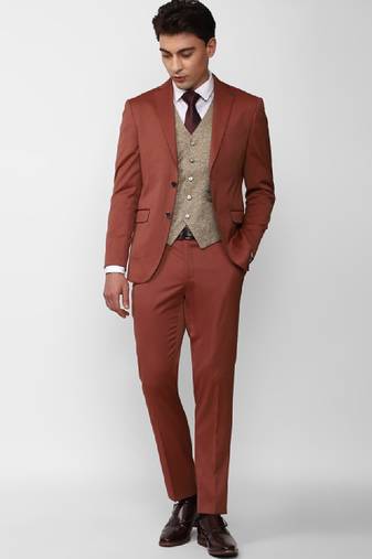 Single-breasted slim-fit 3-piece formal suit