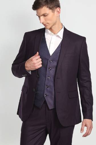Tailored fit three-piece formal suit