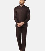 Slim-fit bandhgala two-piece party suit