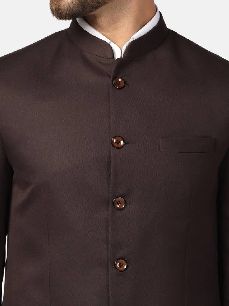 Slim-fit bandhgala two-piece party suit