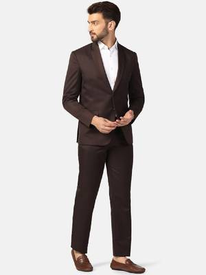 Slim-fit single-breasted two-piece party suit 3