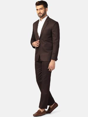 Slim-fit single-breasted two-piece party suit 4