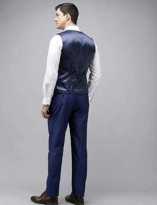 Self design textured single breasted super slim fit 3 piece party suits 3