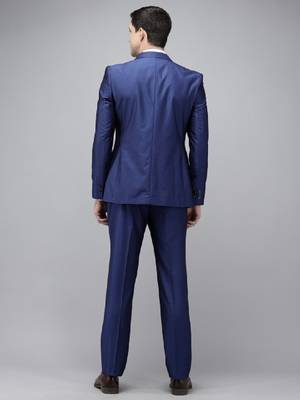 Self design textured single breasted super slim fit 3 piece party suits 4
