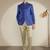 Mandarin collar bandhgala slim-fit two-piece suit