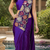 designer fendy silk blend embroidered ready to wear saree with stitched blouse 