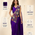 designer fendy silk blend embroidered ready to wear saree with stitched blouse 