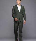 Contemporary fit checked notched lapel single-breasted 2 piece formal suits
