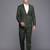 Contemporary fit checked notched lapel single-breasted 2 piece formal suits