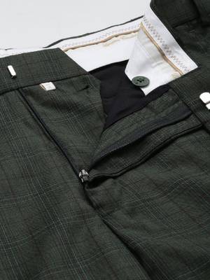 Contemporary fit checked notched lapel single-breasted 2 piece formal suits 3