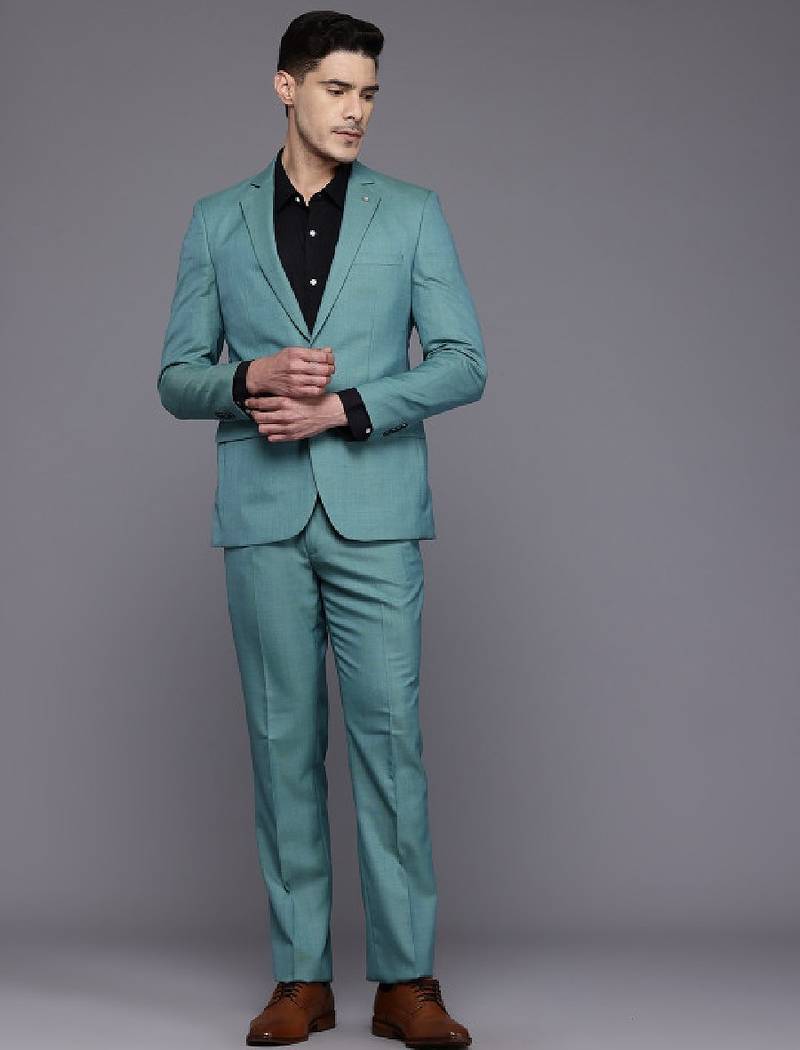 2-piece single-breasted contemporary-fit party suit