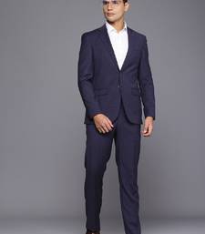 Contemporary fit checked notched lapel single-breasted 2 piece formal suits