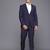 Contemporary fit checked notched lapel single-breasted 2 piece formal suits
