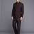 Men contemporary fit self design jodhpuri 2-piece formal suit