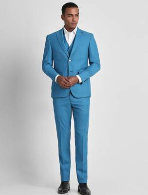 Slim-fit single-breasted three-piece formal suit 1