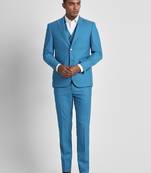 Slim-fit single-breasted three-piece formal suit
