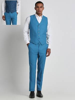 Slim-fit single-breasted three-piece formal suit 2